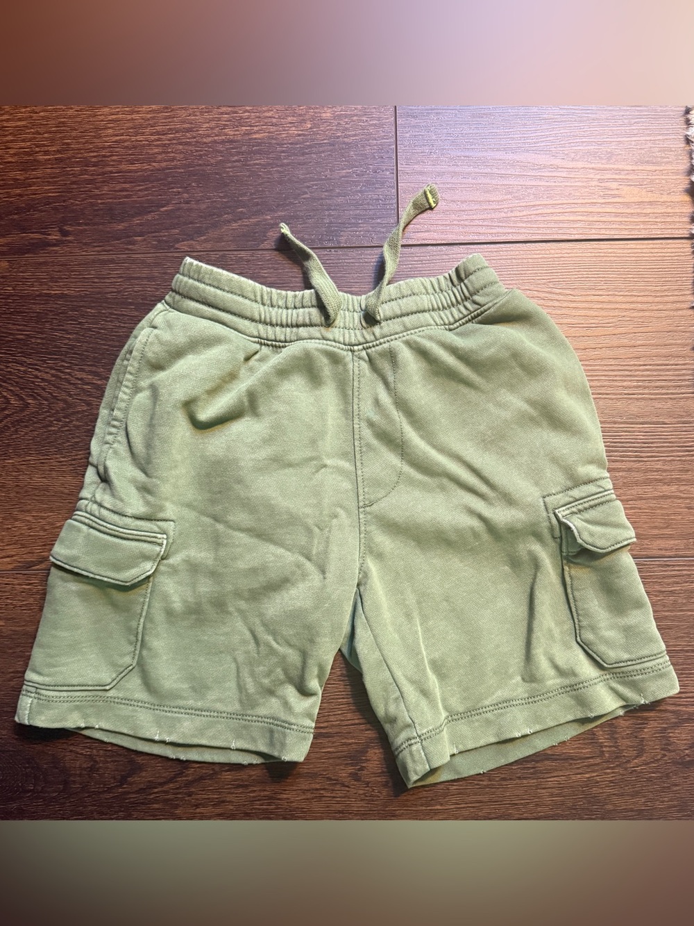 Crewcuts Olive Green Cargo Drawstring Shorts Sz 6